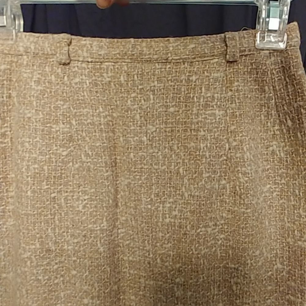 Vintage 50s Beverly Paige Cream Bouclé Wool Skirt - Picture 5 of 8